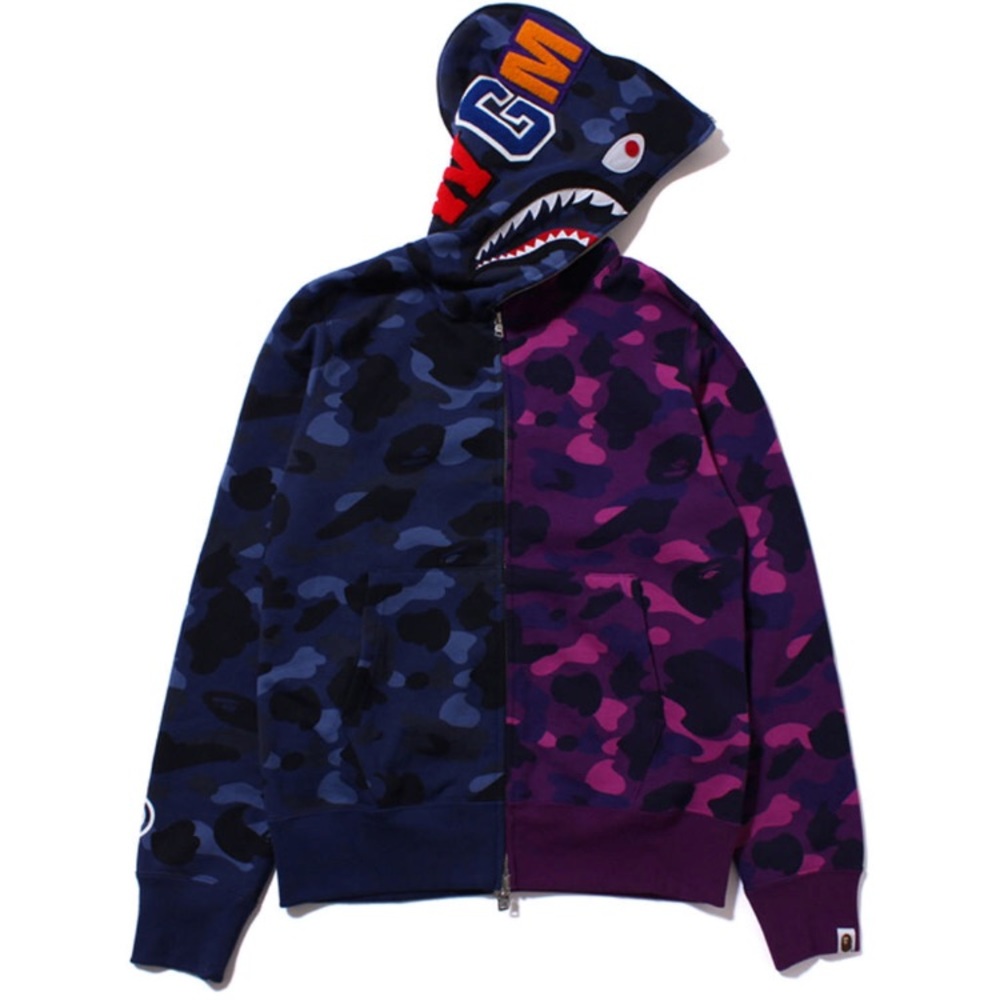 SOLD BAPE SPLIT CAMO HOODIE